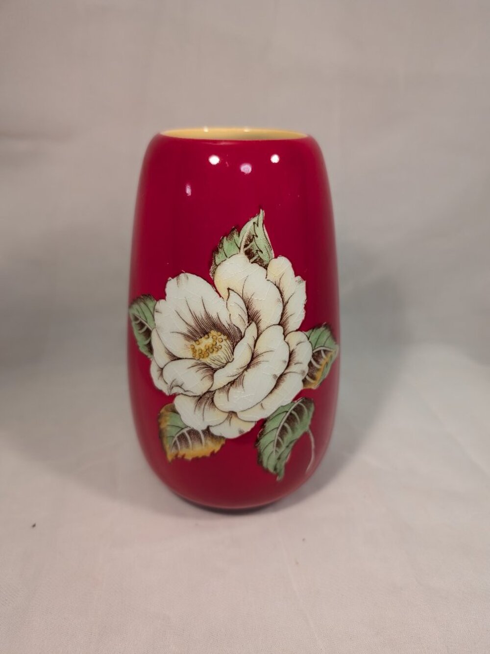 ROYAL WINTON  Vase  Large White CAMELLIA Flower